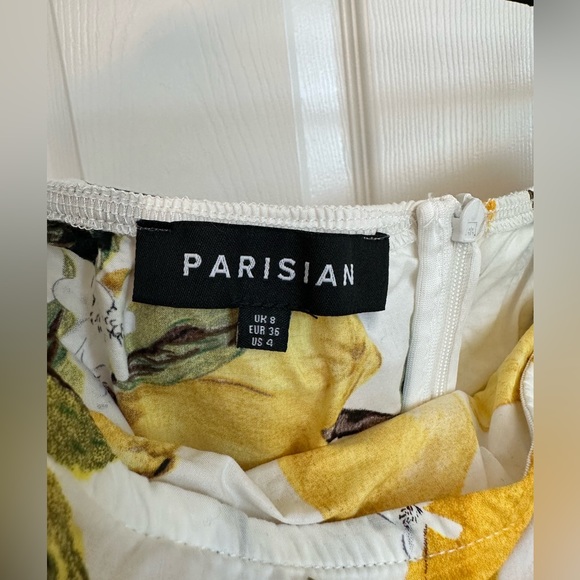 ASOS Parisian Lemon Print Off Shoulder Ruffle Dress - Picture 6 of 6